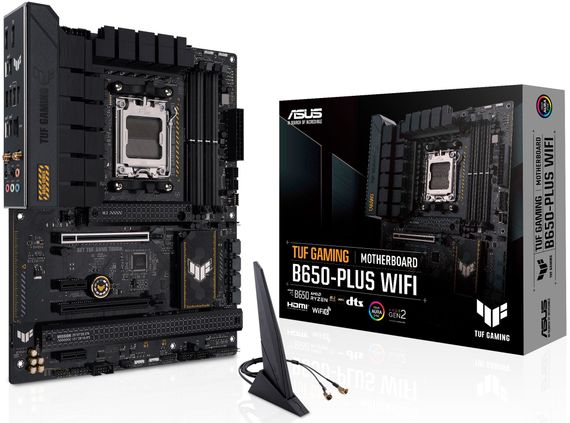 Материнcька плата ASUS TUF GAMING B650-PLUS WIFI sAM5 B650 4xDDR5 M.2 USB HDMI DP WiFi BT ATX 90MB1BZ0-M0EAY0 | Зображення 9
