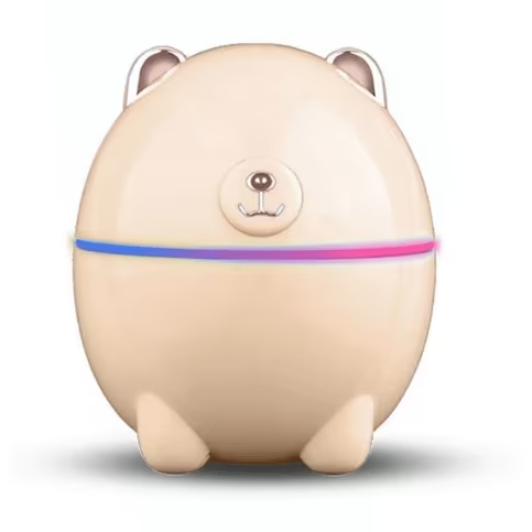 Зволожувач повітря ведмедик з вушками 2в1 нічник Жовтий