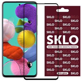 Захисне скло SKLO 3D для Samsung Galaxy A51 / M31s Чорний