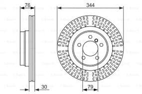 Диск гальмівний LAND ROVER, BOSCH (0986479489)