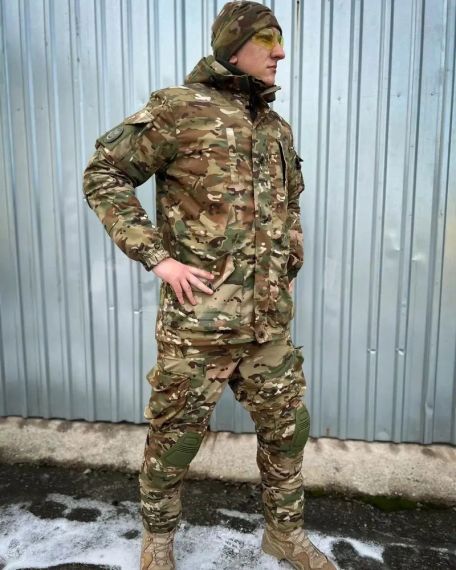 Костюм тактический Горка 5 полудемисезон Мультикам с налокотниками и наколенниками