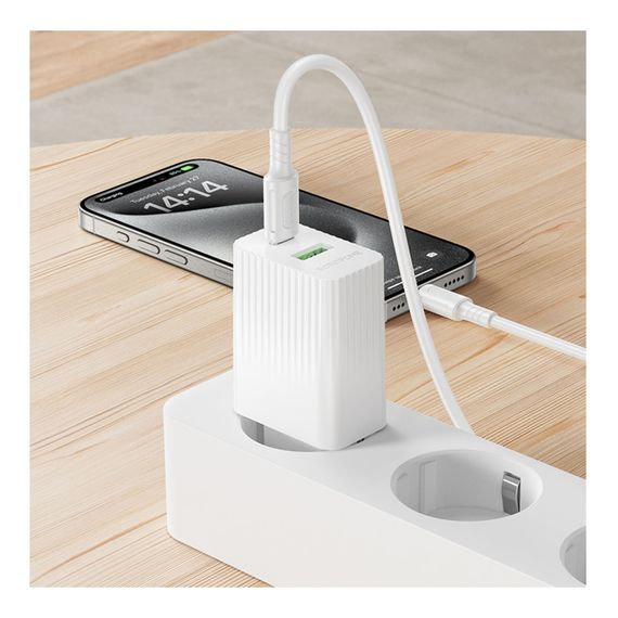 Сетевое Зарядное Устройство Borofone BAS76A 1USB-C/1USB PD/QC 30W+Type-C to Type-C | Зображення 8