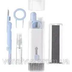 Набор 7в1 для чистки клавиатур, наушников, экранов, многофункциональная щетка | Зображення 7