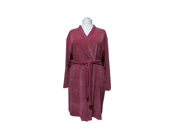 Халат жіночий велюровий оксамитовий лазневий домашній фрезовий короткий 52 | Зображення 1