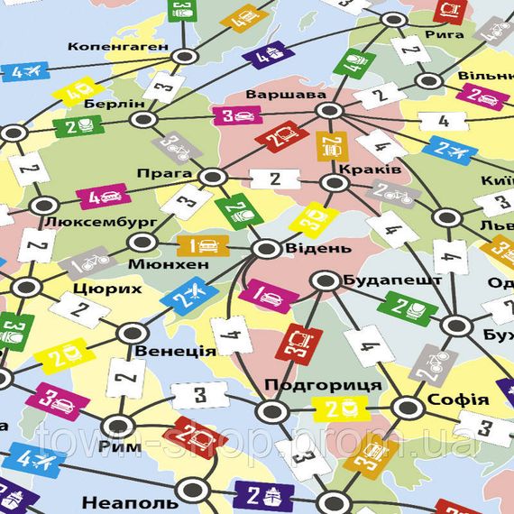 Настольная игра Путешествие по Европе Arial 910275 на укр. языке | Зображення 2
