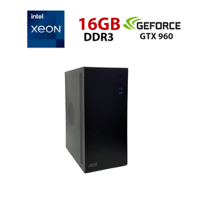 Ігровий ПК 2E Credo V200B-400 Tower / Intel Xeon E3-1230 v2 (аналог i7-3770) (4 (8) ядра по 3,3 - 3,7 ГГц) / 16 ГБ DDR3 / 256 ГБ SSD NVMe / nVidia GeForce GTX 960, 4 ГБ GDDR5, 128-біт / Win 10 без ліцензії б/в
