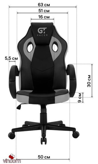 Кресло геймерское GT Racer X-2752 BlackGray | Зображення 8