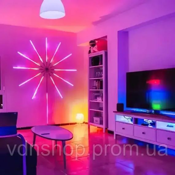 Світлодіодна RGB стрічка Феєрверк з пультом та Bluetooth від USB, 5V 213 LED | Зображення 1