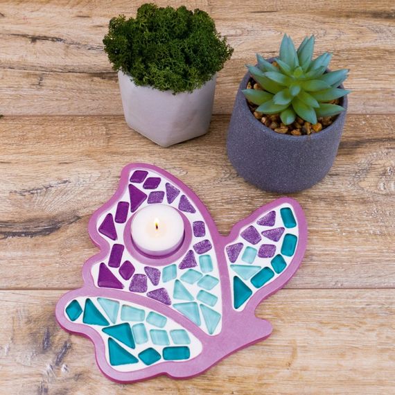 Детский набор для творчества хрустальная мозаика "Подсвечник-Бабочка" MA1004 | Зображення 2