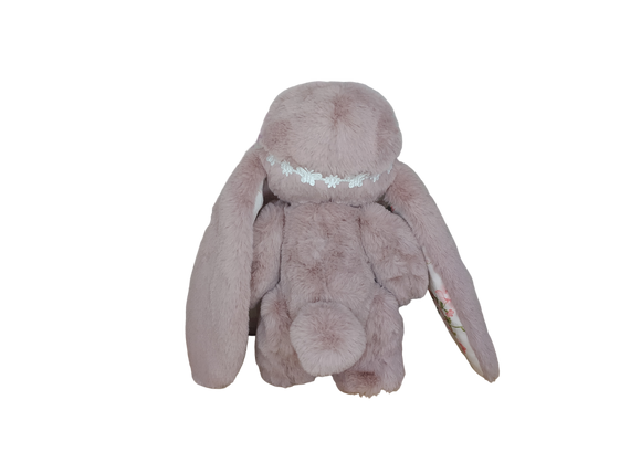 Хутряна іграшка зайчик рожевий з білим 25см 02934-3 | Зображення 4