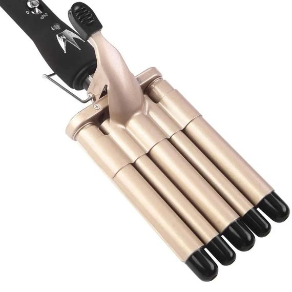 Плойка для завивки волос пять волн  Geemy GM-2933, 65Вт / Керамические щипцы для укладки волос с регулятором | Зображення 3