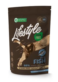 Корм Nature's Protection Lifestyle Grain Free White Fish Sterilised Adult Cat сухий з білою рибою для стерилізованих котів 0.4 кг