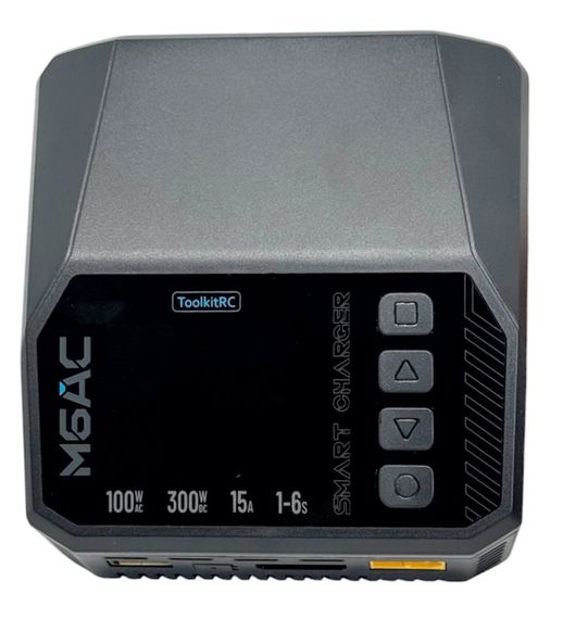 Зарядний пристрій ToolkitRC M6AC 300W з вбудованим блоком живлення для зарядки акумуляторів FPV дронів балансирний зарядник 6S | Зображення 1
