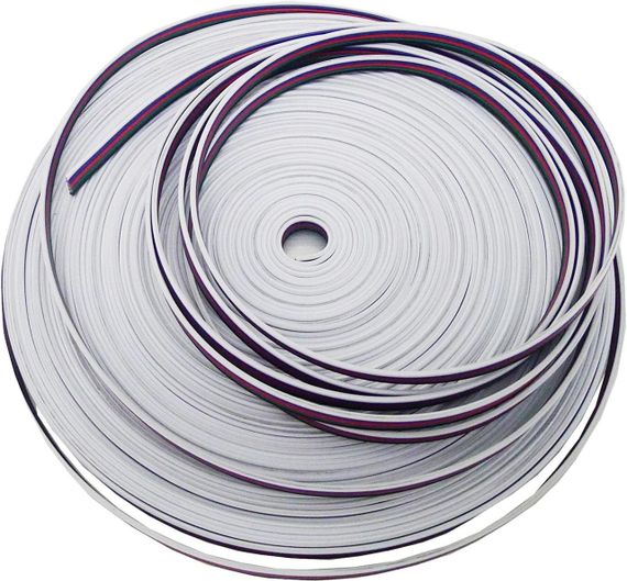 LEDENET® 66FT/20M подовжувальний кабель для LED стрічки, 22AWG, 5 провідників для RGBW, стрічка 5050 кольорова