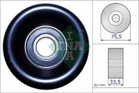 Натяжний ролик поліклінового ременя ACURA RSX, HONDA ACCORD, INA (531082710)