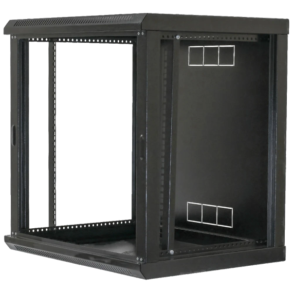 19"12U, 600х600х640мм акрилове скло, чорна Шафа - Серверні шафи | Зображення 2