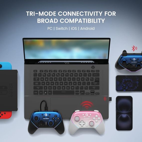 Бездротовий геймпад GameSir Super Nova (Hall Effect, BT, 2.4G, 1000 мАг) Док станція | Зображення 3