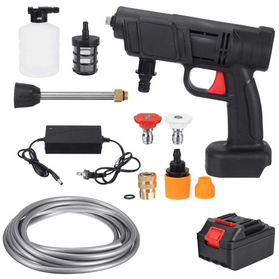 Мийка високого тиску 48V Water Gun на 2 акумулятори пістолет для мийки автомобіля | Зображення 2