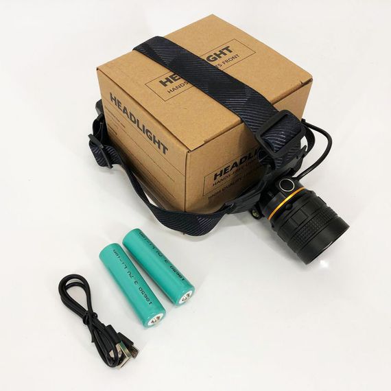 Ліхтарик на голову для роботи Bailong BL-8076-2-GT100, Надійний налобний ліхтар, Ліхтар на лоб потужний PW-47 | Зображення 6