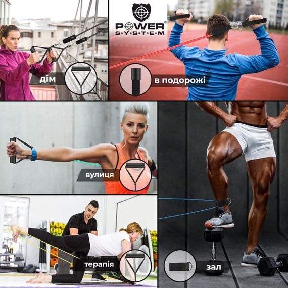 Набір трубчастих еспандерів Power System PS-4098 Ultimate Set Expander 3шт. | Зображення 9