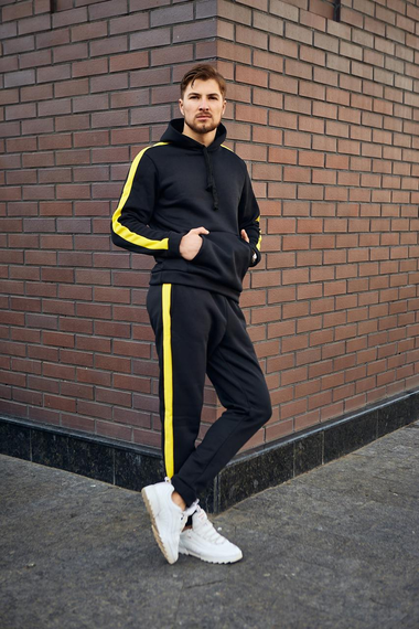 Костюм Лампас Зима чорно-жовтий M L | Зображення 5