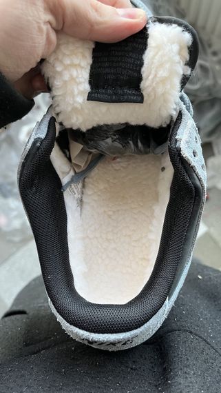 Кросівки зимові низькі Dunk Low Black Silver Хутро  , В'єтнам зима 0278 43 27.5 см | Зображення 4