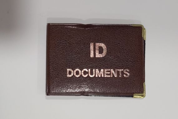 Обкладинка шкірозамінник на документ ID з вкладишем 129-Па Світло-коричневий