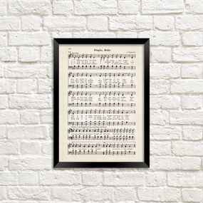 Постер в рамці Jingle bells, ноти 21х30см, A4 (MT4_22NG001_BL)