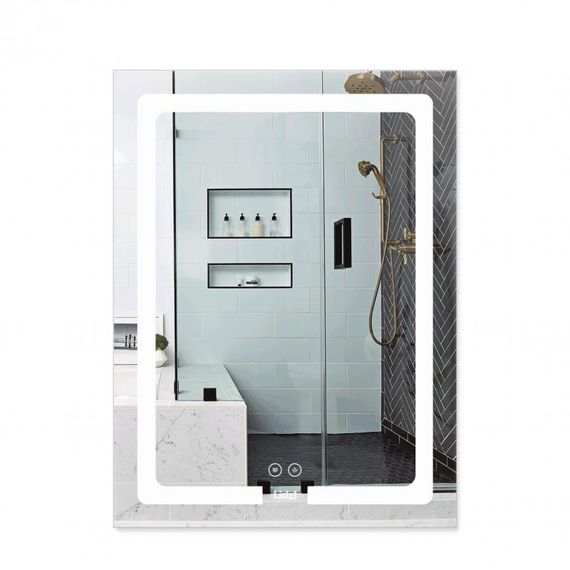 Дзеркало Lidz Kubis 600х800 з LED-підсвіткою Touch, з антизапотіванням, з димером, регітність LD78LF9376080