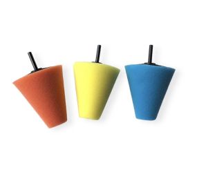 Губки полірувальні конусні для колісних дисків YATO на шпинделі Ø= 6 мм, Ø= 30-75 мм, h= 80 мм, 3 шт YT-47945