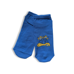 Шкарпетки жіночі короткі патріотичні від TM TwinSocks "Вільна" р.36-39 Блакитний