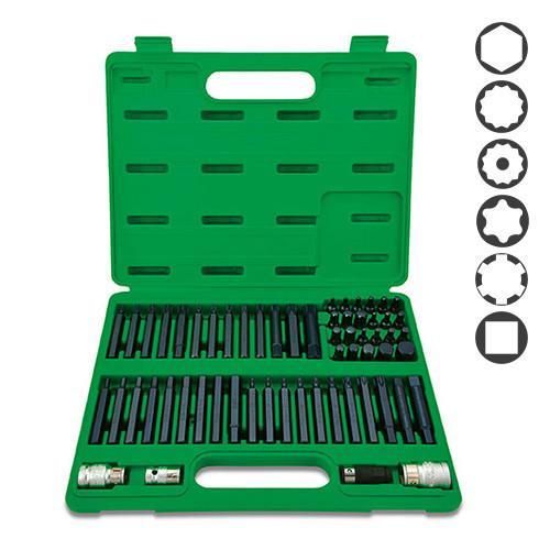 Набір біт TORX, HEX, SPLINE, RIBE, SQ 60шт TOPTUL GCAI6003 | Зображення 1