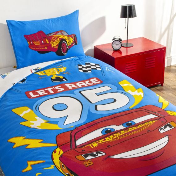 Постільна білизна TAC Disney 160×220 см Cars Let's Race | Зображення 1