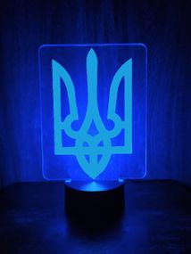 Акриловый светильник-ночник Тризубец синий tty-n000429