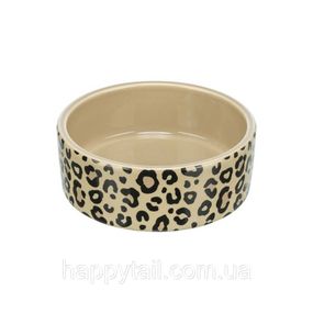 Керамічна миска Trixie Leo для котів і собак 2.5 л 22 см (леопард)