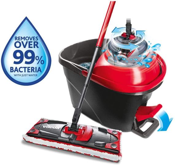 Набор для уборки Vileda Ultramax Turbo с телескопической ручкой и ведром с отжимом | Зображення 1