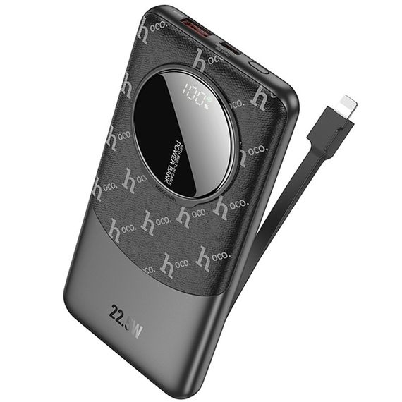 Портативний ЗП Power Bank Hoco Q29 Nobility 22.5W+PD20W + Lightning 10000 mAh Black | Зображення 1