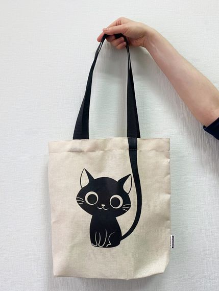 Екосумка шопер 4Profi Kitty двунитка (хлопок)  біла 14769