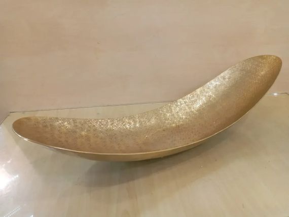 Тарілка овальна Olens Золота лодка AL-22298С 57.5х15.5 см бронзова