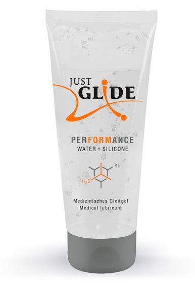 Лубрикант водно-силіконовий Just Glide Performance 200 мл (веганська) Sex Aura