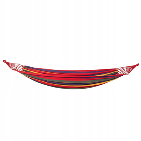 Гамак для пікніка з дерев'яним стрижнем 80 х 180 см Червоний