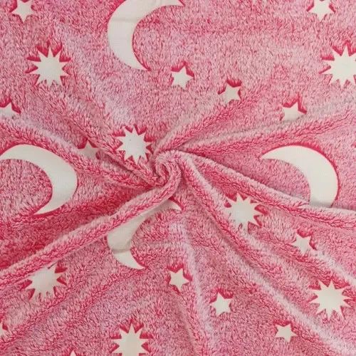 М'яка ковдра-плед зоряне небо 100х150 см Світиться в темряві Magic Blanket Рожеве | Зображення 3