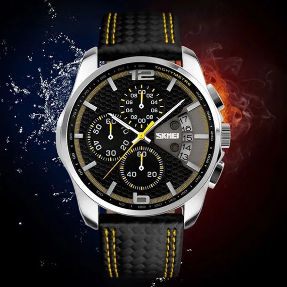 Skmei 9106YL Silver-Black-Yellow | Зображення 1