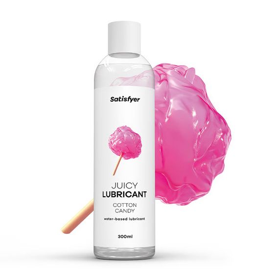 Лубрикант на водной основе Satisfyer Juicy Lubricant Cotton Candy water based 300 мл | Зображення 1