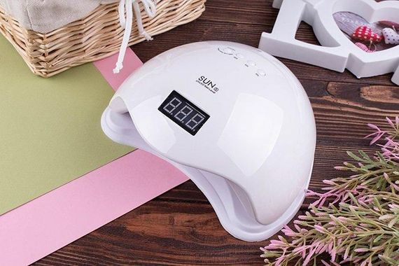 Светодиодная лампа для маникюра SUN 5 48W с дисплеем и сенсором, UV лампа | Зображення 5