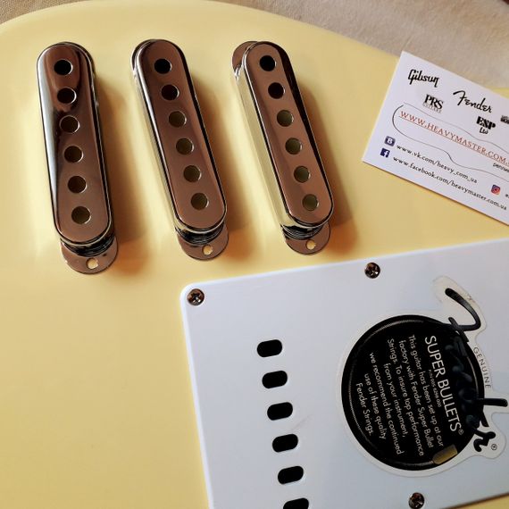 Металеві кришки синглів SSS для електрогітари Fender Stratocaster Ibanes Shur LTD ESP хромові | Зображення 6