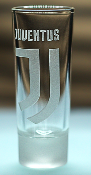 Скляна чарка 60мл ФК Juventus Ювентус з гравіюванням подарунок для фаната футбольна стопка | Зображення 2