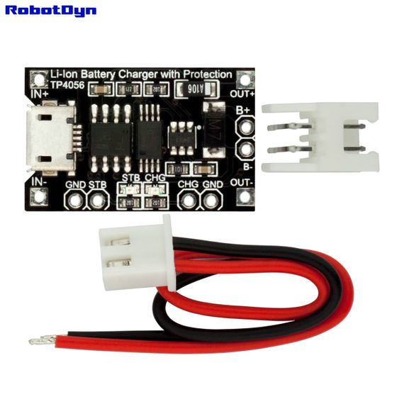 Модуль для зарядки Li-Ion акумуляторів із захистом  TP4056 MicroUSB RobotDyn | Зображення 2