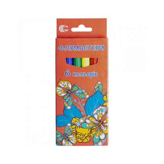 Детские Фломастеры "Картон" 950-6 6 цветов Вид 2