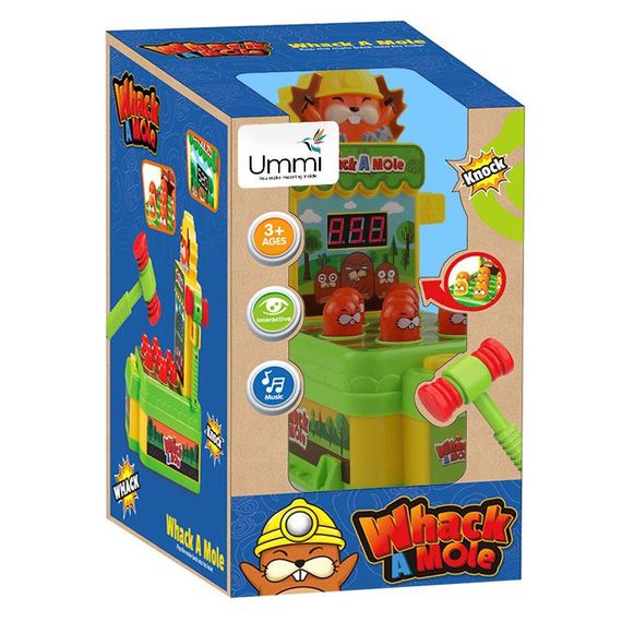 Настольная интерактивная игра Ummi HF-1330A Whack A Mole Electric Green / Yellow | Зображення 2